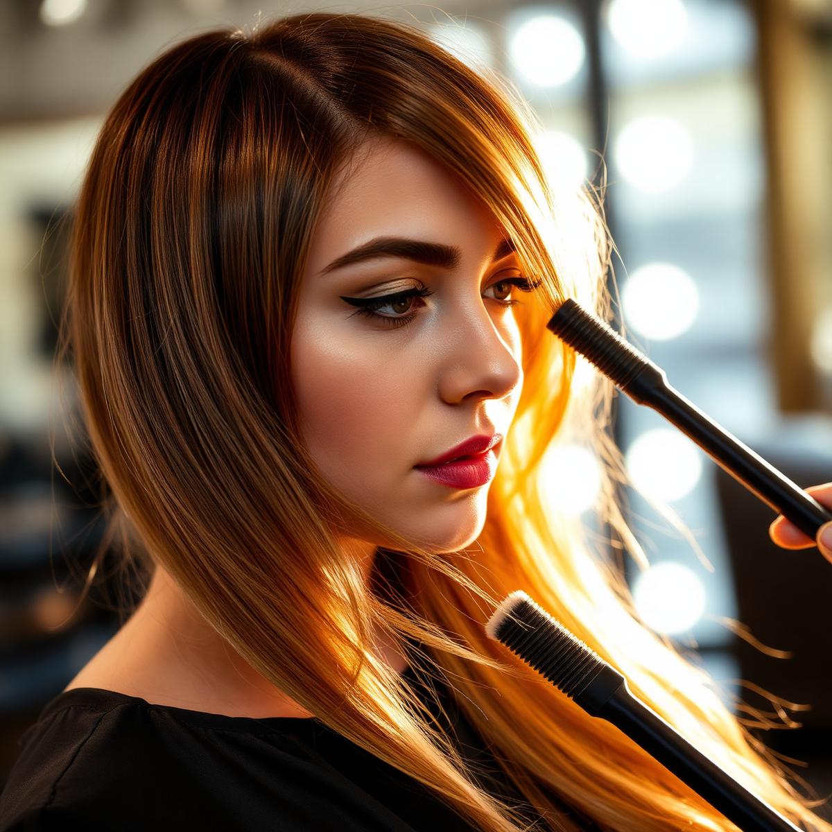 Warm honey balayage